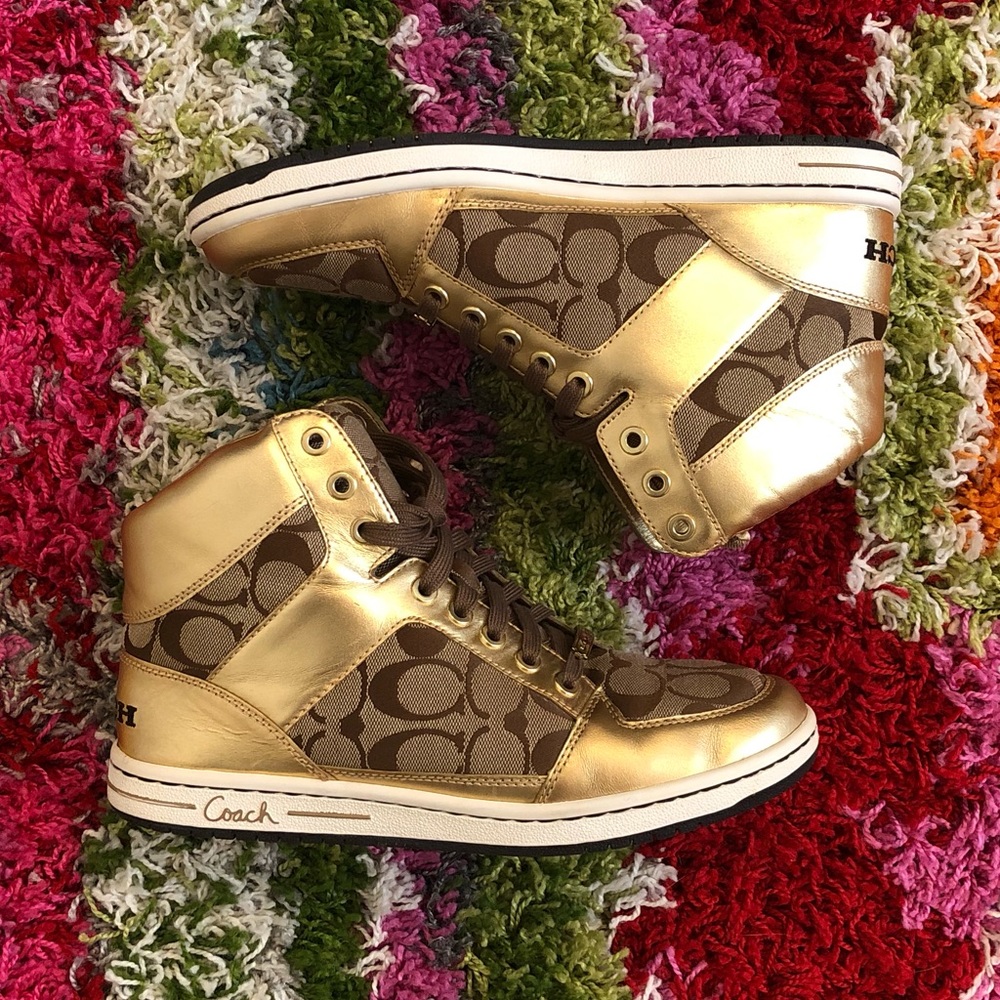 Coach Norra High-top sneakers, Gold 9